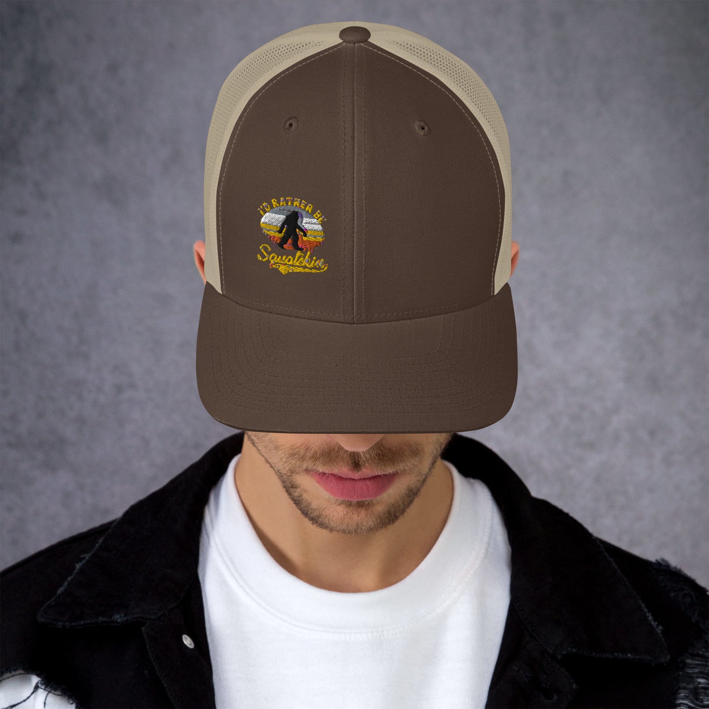 I’d Rather be Squatchin Trucker Hat