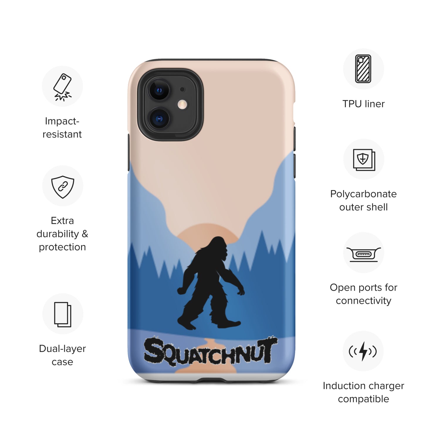 Sun Set Squatchnut Tough iPhone case