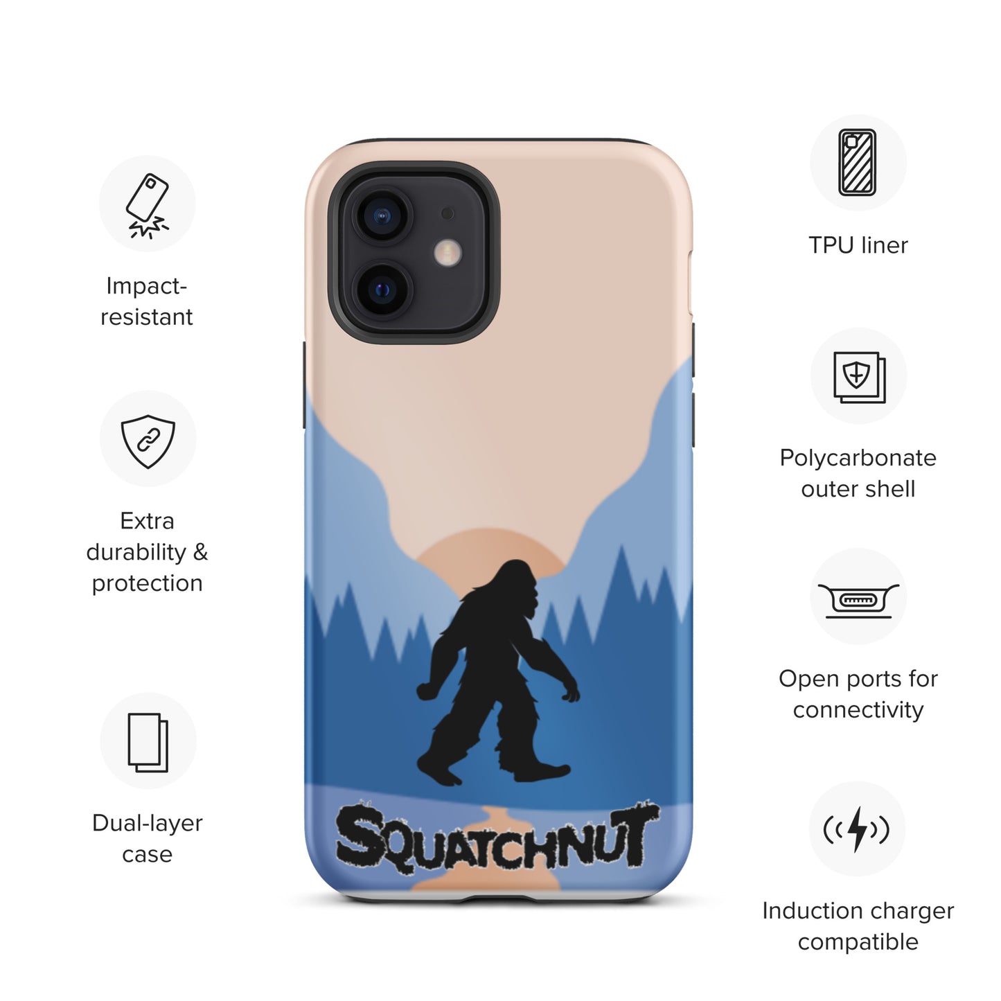 Sun Set Squatchnut Tough iPhone case