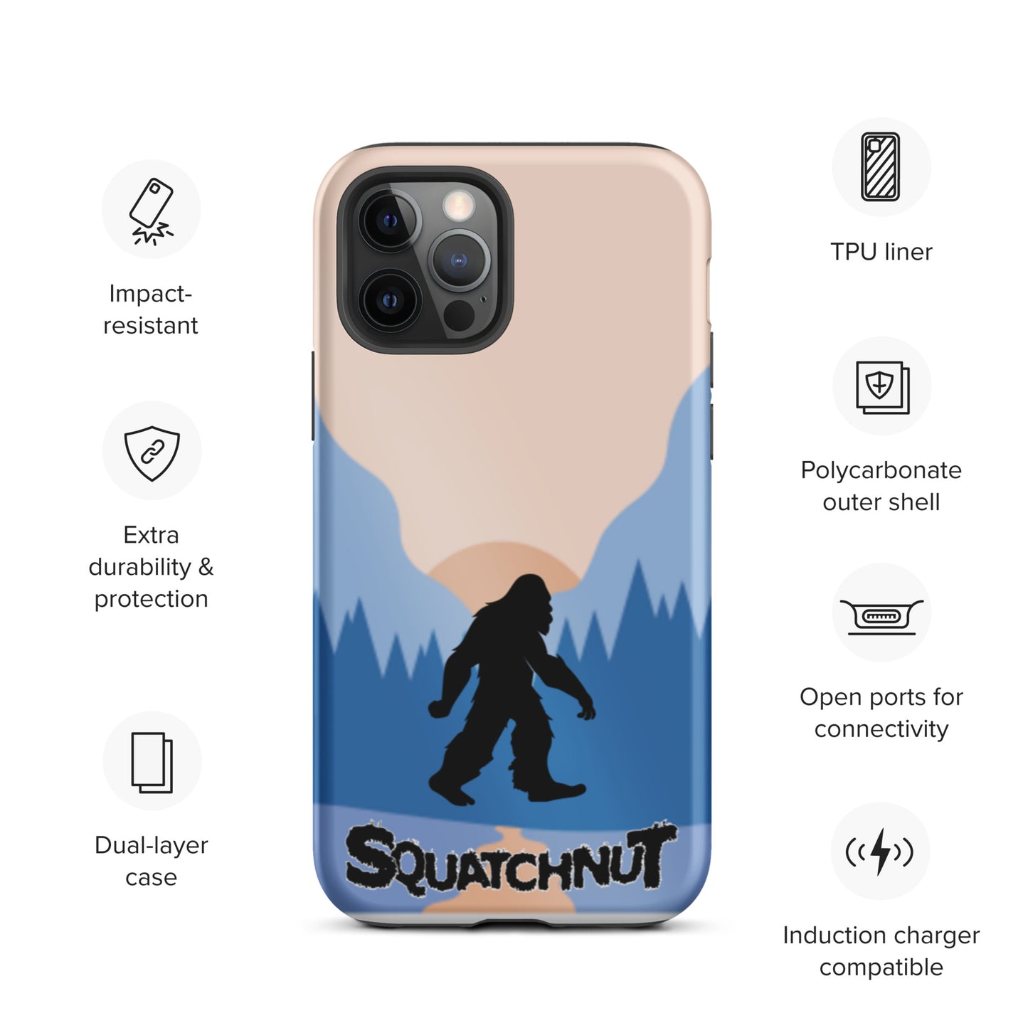 Sun Set Squatchnut Tough iPhone case