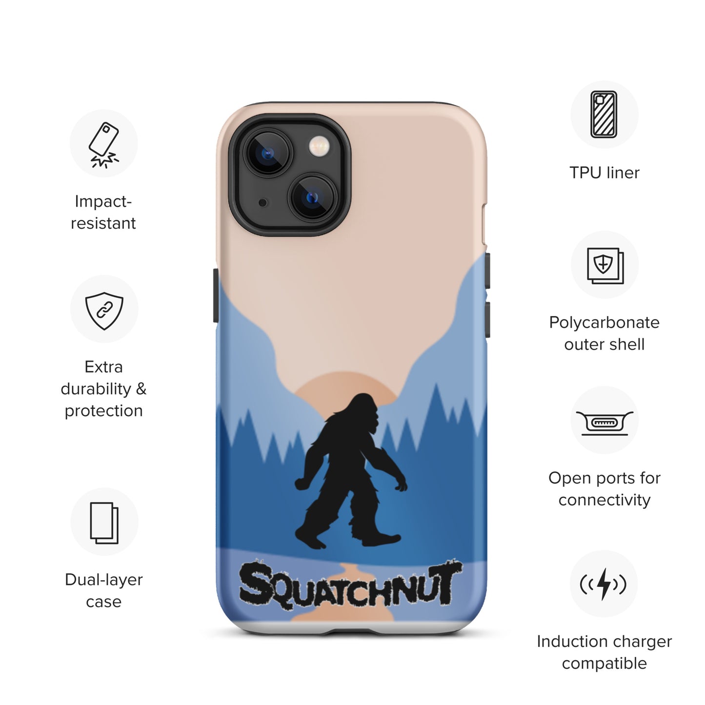 Sun Set Squatchnut Tough iPhone case