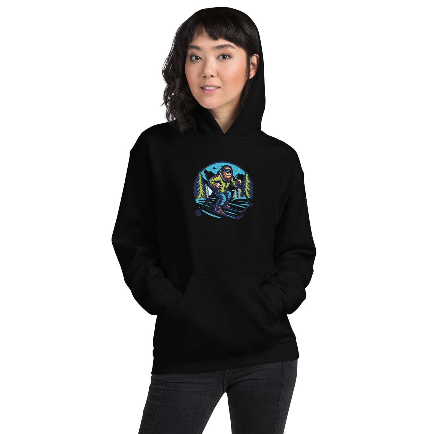 Down Hill Ski Squatch Unisex Hoodie