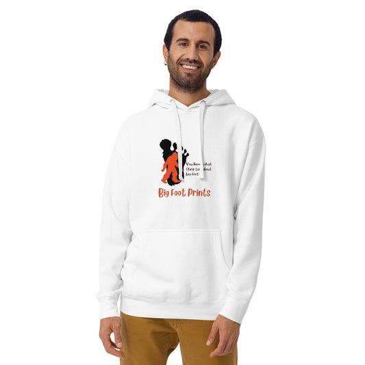 Big feet big foot prints Unisex Hoodie