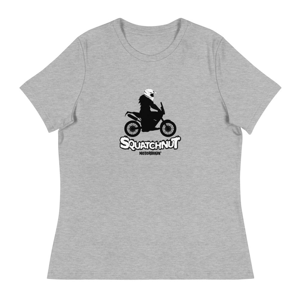 Biking Squatchnut Women's Relaxed T-Shirt