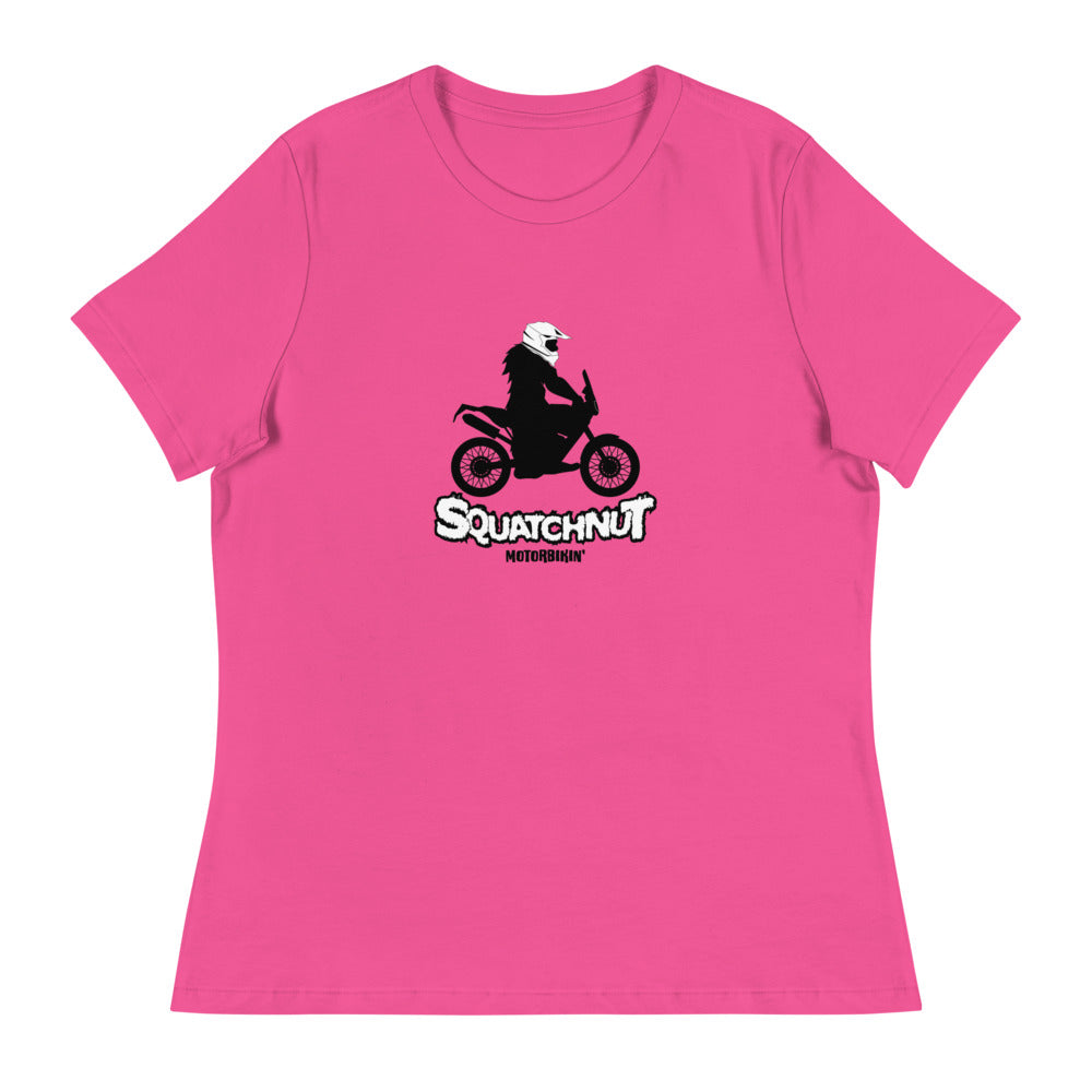 Biking Squatchnut Women's Relaxed T-Shirt