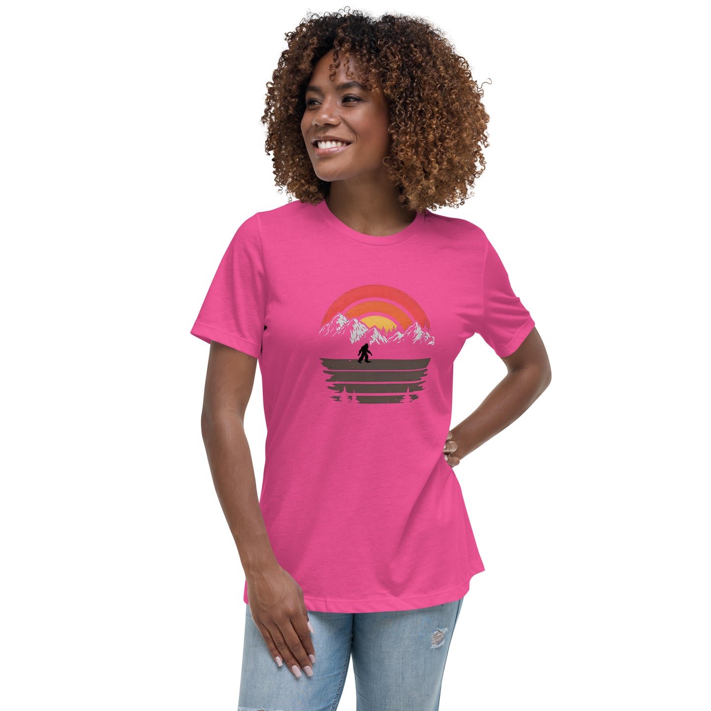 Sunset Squatch Women's Relaxed T-Shirt