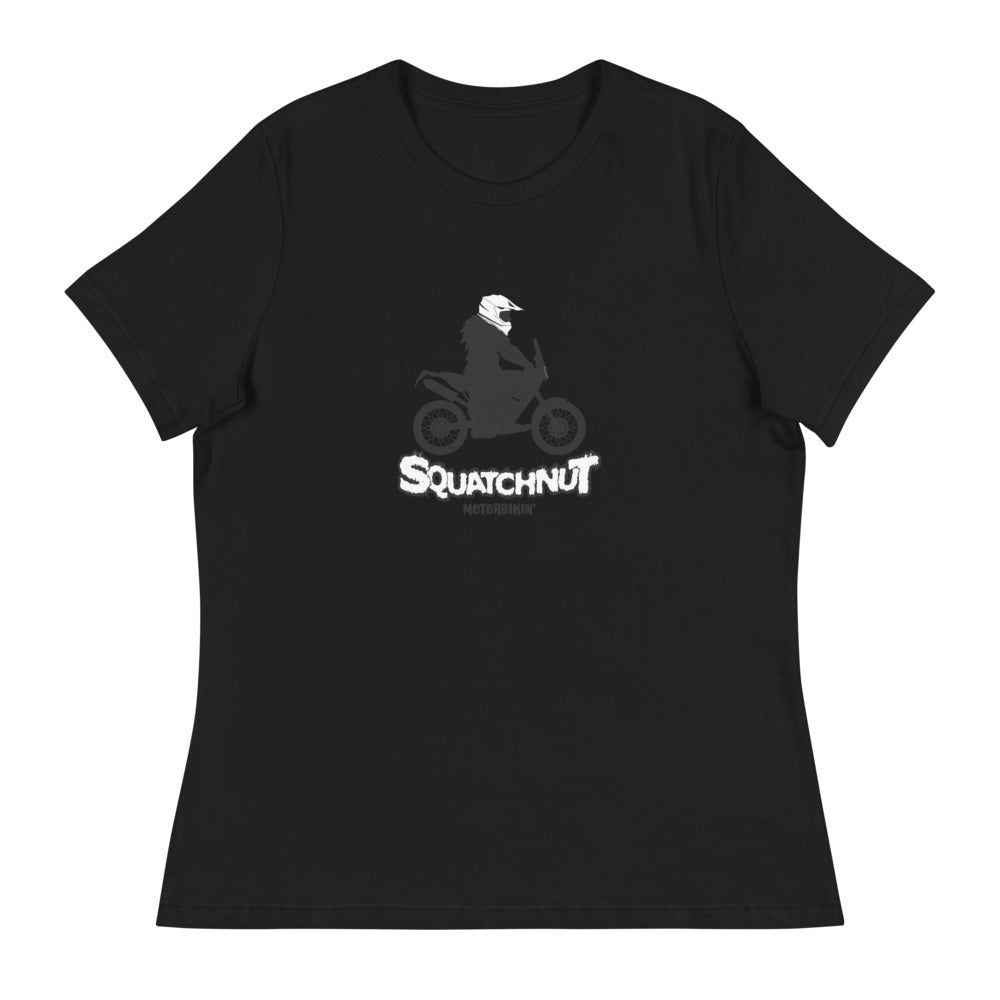 Biking Squatchnut Women's Relaxed T-Shirt