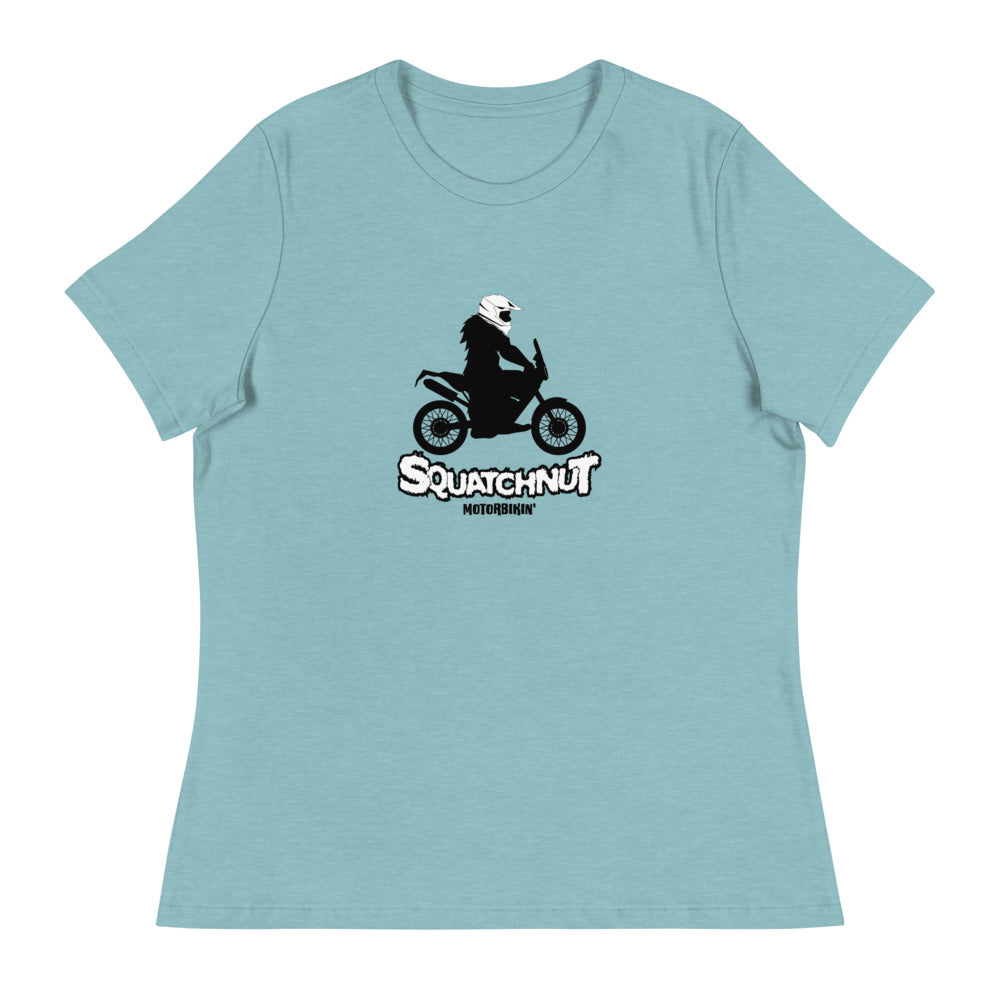 Biking Squatchnut Women's Relaxed T-Shirt