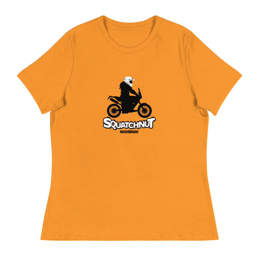 Biking Squatchnut Women's Relaxed T-Shirt