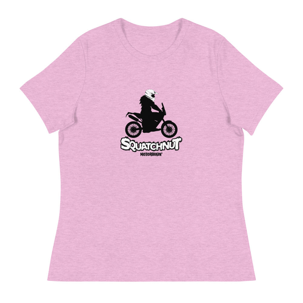 Biking Squatchnut Women's Relaxed T-Shirt