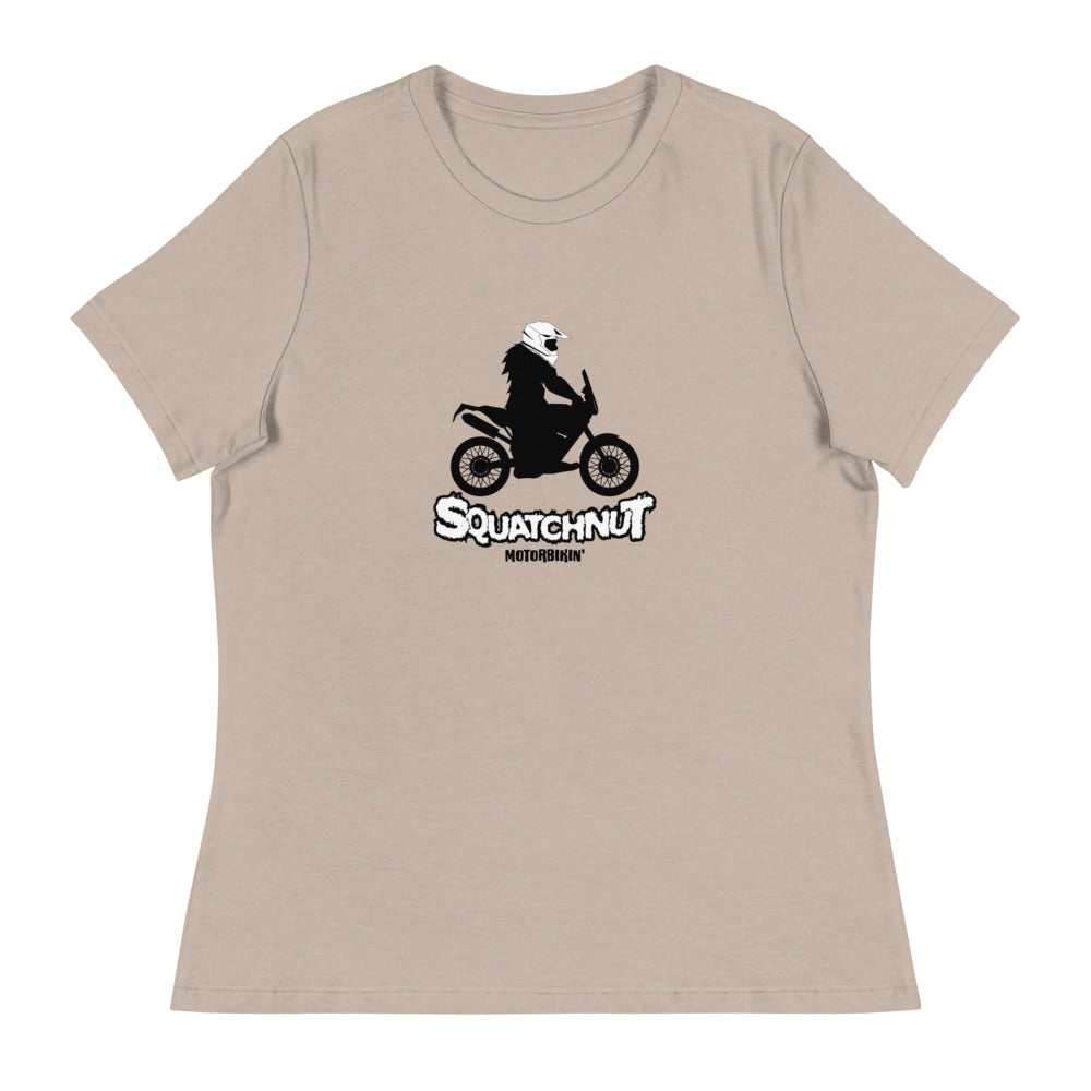 Biking Squatchnut Women's Relaxed T-Shirt