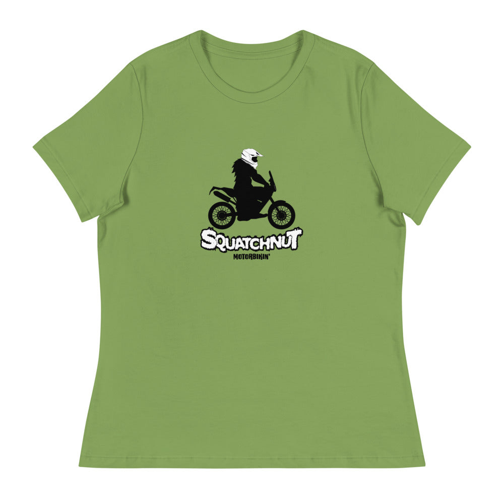 Biking Squatchnut Women's Relaxed T-Shirt