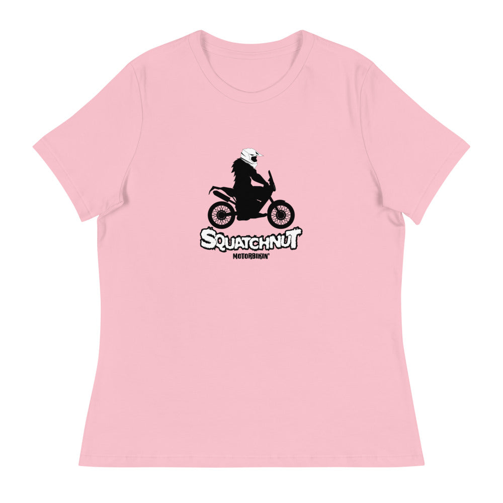 Biking Squatchnut Women's Relaxed T-Shirt