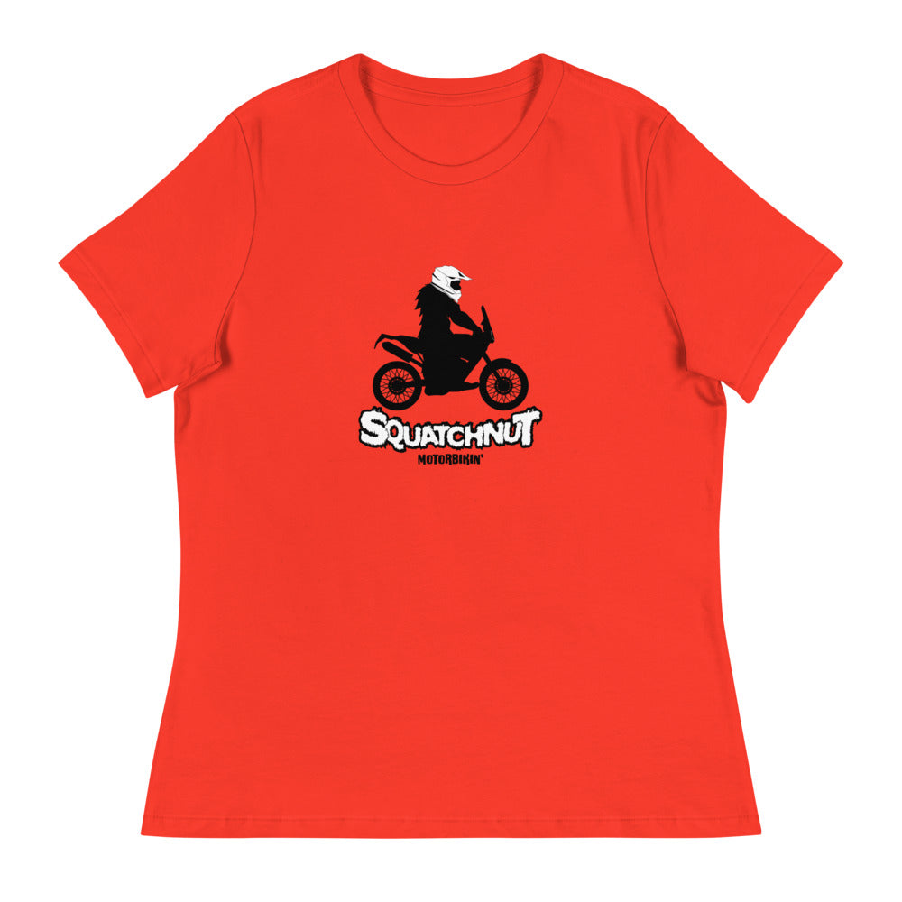 Biking Squatchnut Women's Relaxed T-Shirt