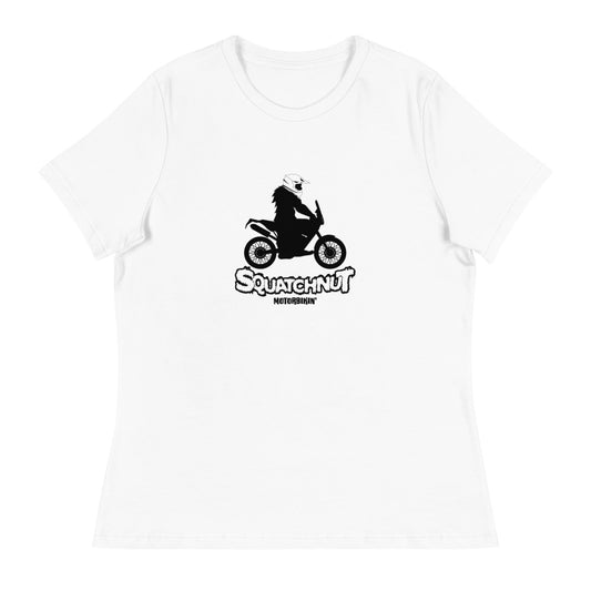 Biking Squatchnut Women's Relaxed T-Shirt