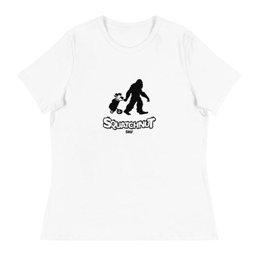 Golfing Squatchnut Women's Relaxed T-Shirt